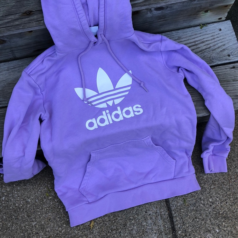 Adidas light purple hoodie